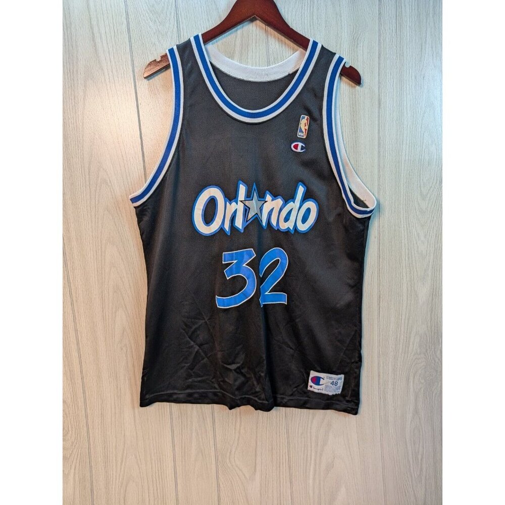 Vintage SHAQUILLE O'NEAL #32 Orlando Magic Champion Authentic Jersey 48 Black